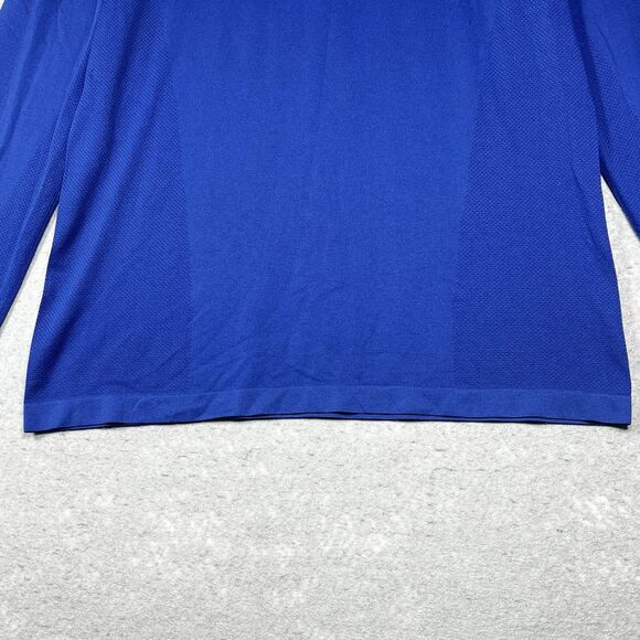 Fabletics Top Mens L Blue Pullover Training Day 1/4 Zip Pullover Long Sleeve - Picture 3 of 11
